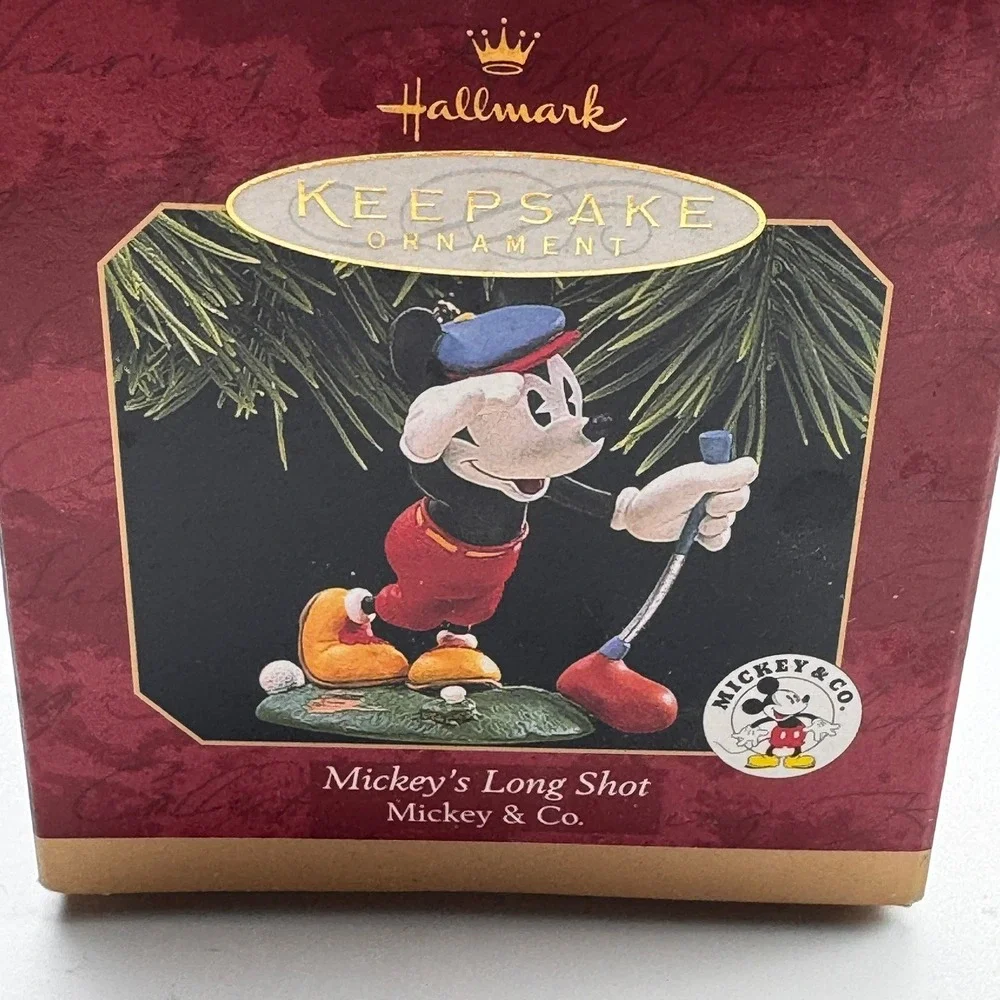 Hallmark Keepsake 1997 Mickey Mouse Mickey's Long Shot Golf Ornament QXD6412